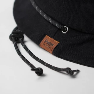 G157 Black หมวกบักเก็ต คอตตอนหนาพิเศษ ฟอกเฟด เบา นุ่ม ใส่สบาย ระบายอากาศได้ดี