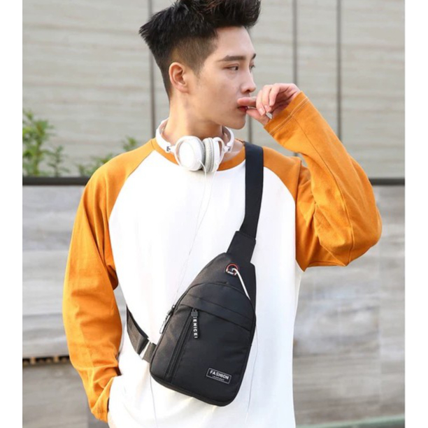 (พร้อมส่ง)Su120 กระเป๋าสะพายข้างผู้ชาย กระเป๋าคาดเอว Men's sports durable multi-function outdoor casual fashion chest ba