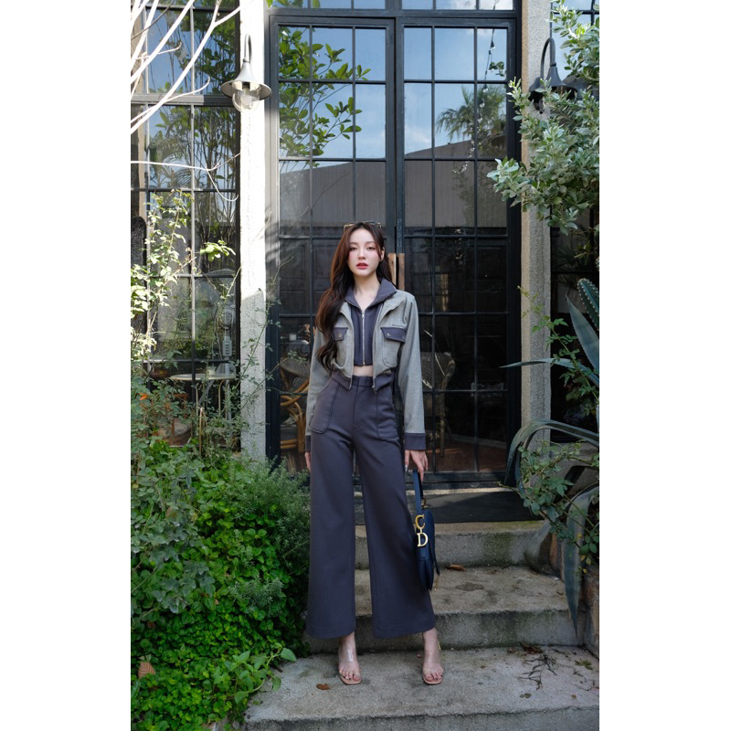 KIRBY GRAY-BLUE SWEATER SET(PANTS)