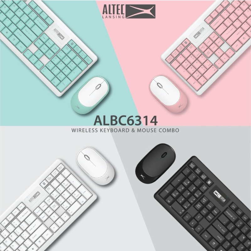 Altec Lansing  ALBC6314 wireless keyboard wireless mouse combo ชุดคีย์บอร์ดไร้สาย เม้าส์ไร้สาย