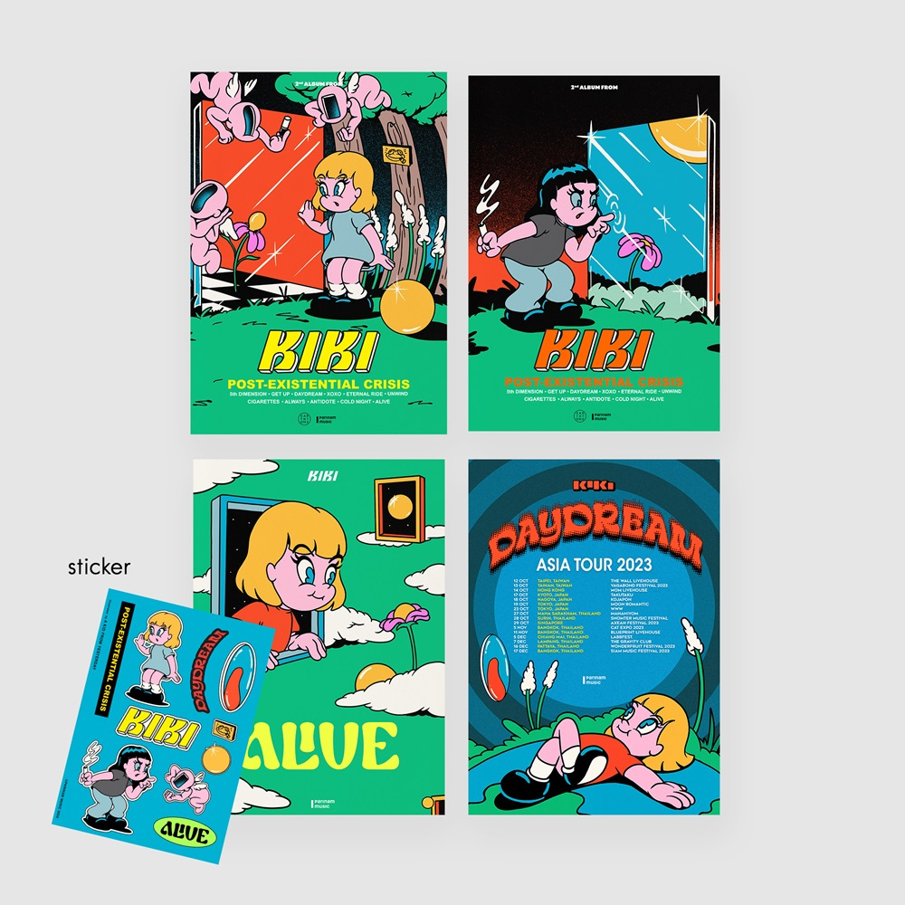 KIKI Posters+Sticker Set จากวง KIKI (SET#2)