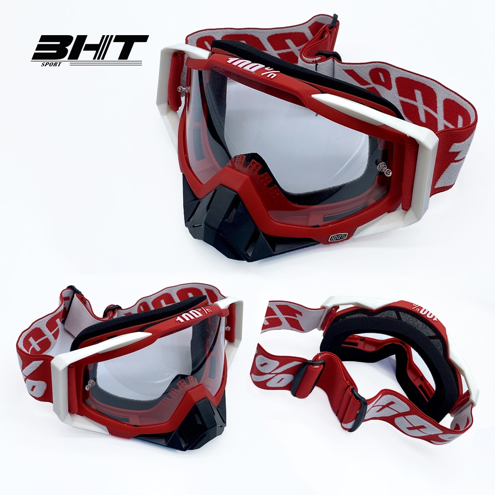 100%แว่นตามอเตอร์ไซค์ออฟโรด  แว่นกันแดด เหมาะสำหรับกลางแจ้ง กันลม บังตา เล่นสกี กันฝุ่น ขี่ออฟโรด ใช้กับหมวกกันน็อค