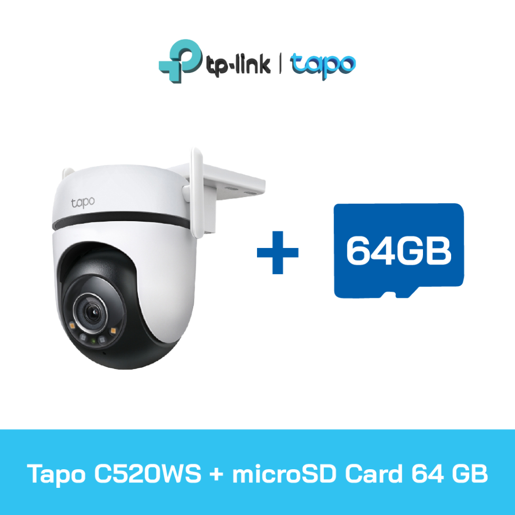 TP-LINK|TAPO กล้องวงจรปิด WIFI 4 ล้านพิกเซล รุ่น Tapo C520WS (เลือกหน่วยความจำได้)