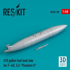 RSU48-0309	610 gallon fuel tank late for F-4(E, EJ) "Phantom II" (3D printing) (1/48)