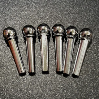 หมุดกีต้าร์ เหล็ก หมุดกีต้าร์โปร่ง guitar pin 6 ชิ้น