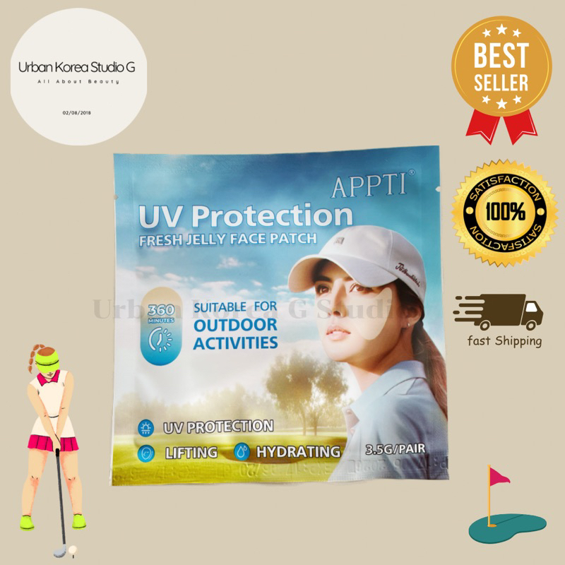 APPTI Fresh Jelly Patch***  1 คู่ ***แผ่นแปะ กันแดด แบบครึ่งหน้า กันฝ้า กระที่เกิดจาก แสงแดด