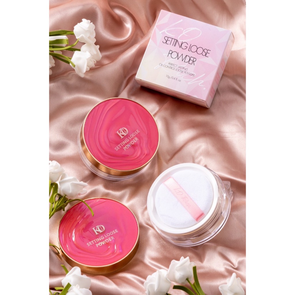 แป้งฝุ่น ตลับชมพู เคโอริช Ko Rich