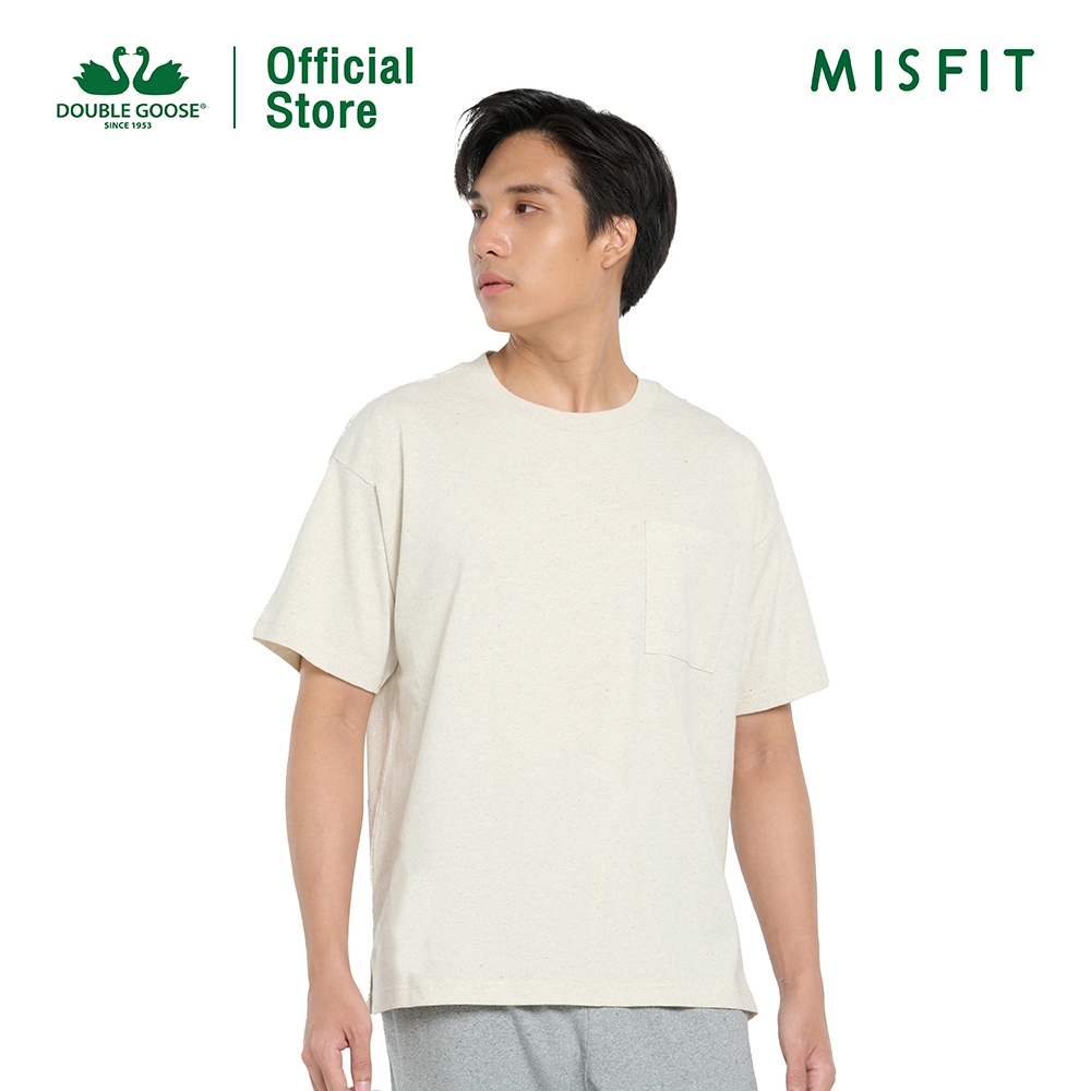 ห่านคู่ Misfit เสื้อยืดคอกลม ทรง Oversize มีกระเป๋าอก
