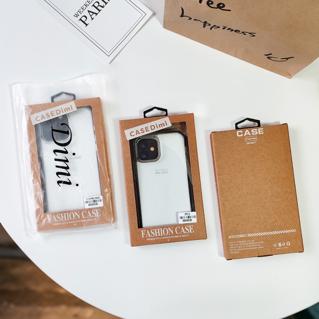 เคสหลังด้าน กันระเเทก งานกล่องน้ำตาล สําหรับ for iPhone 11/12/13/14/15/Pro/max 15Promax 14Promax 13Promax 12Promax 15Pro