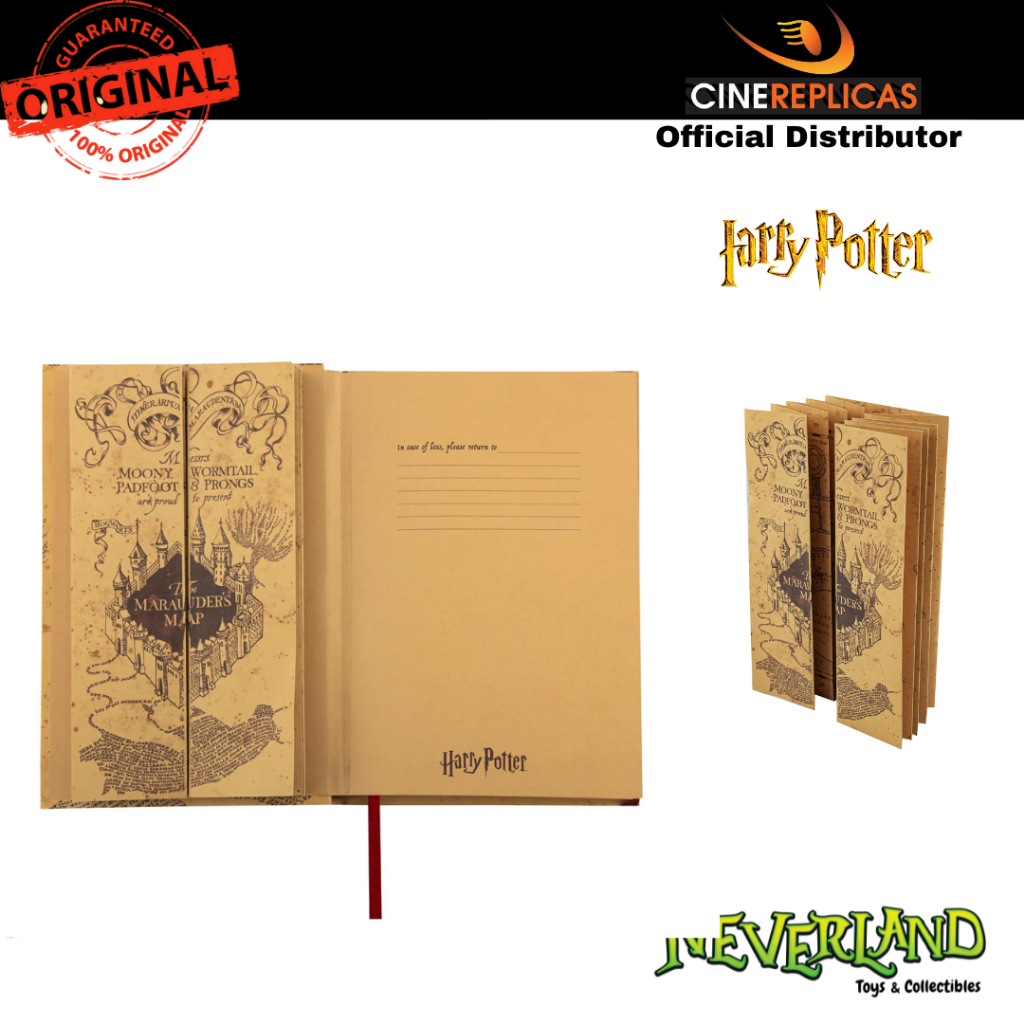 (Cinereplicas) Harry Potter Notebook with foldable Marauder's map Cinereplicas