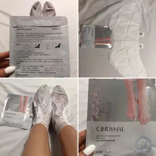 CINDYNAL มาส์กเท้านมแพะ บำรุงผิวเท้าเพิ่มความชุ่มชื้นให้กับผิว ผลัดเซลล์ผิวให้กลับมานุ่มยิ่งขึ้น ขจัดเซลล์ผิวที่ตายเเล้ว