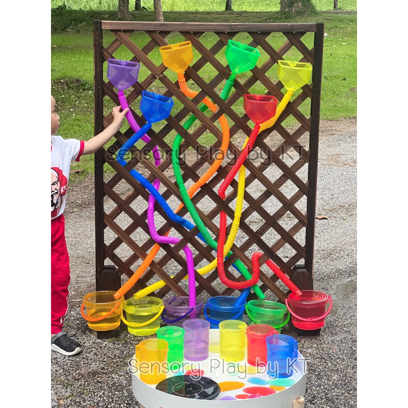 (พร้อมส่ง🇹🇭)Rainbow water wall diy for kids อุปกรณ์เล่นน้ำสีสันสดใสสำหรับเด็ก sensory play water play montessori