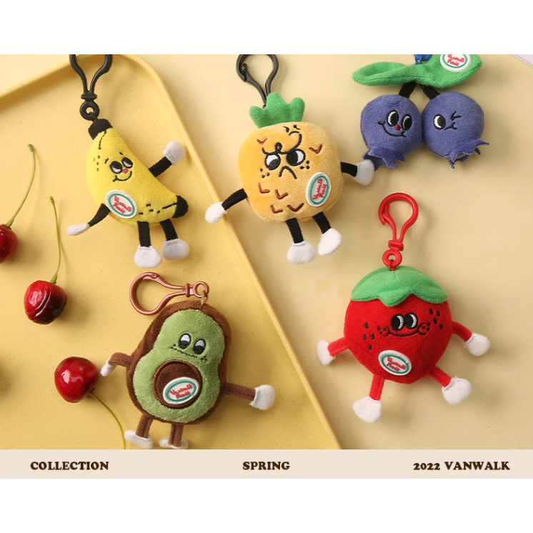 🔥พร้อมส่ง🔥 พวงกุญแจห้อยกระเป๋า Fruitman จากแบรนด์ VANWALK ของแท้ 💯