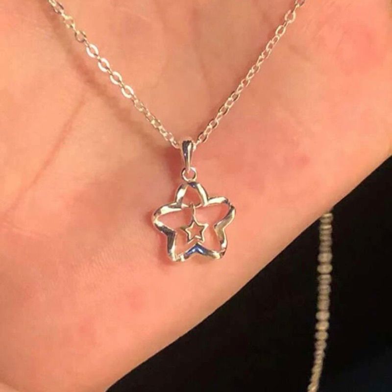 ส่งด่วน🔥สร้อยคอแฟชั่นลวดลายดวงดาว 2 ดวง NL292