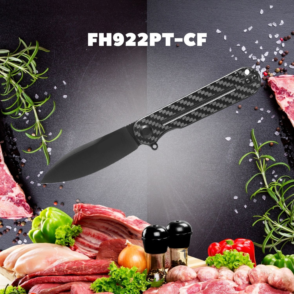 มีดพับGanzo รุ่นFH922PT-CF ใบมีดเครือDLC ด้ามจับคาร์บอนแท้ ใช้งานอเนกประสงค์