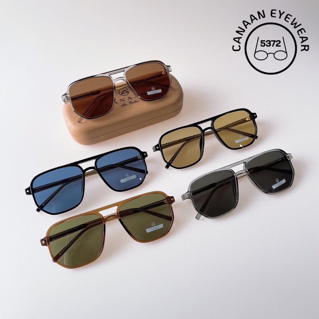 แว่นตากันเเดด แว่นตาทรงเรโทร Retro แบรนด์ Canaan #5372