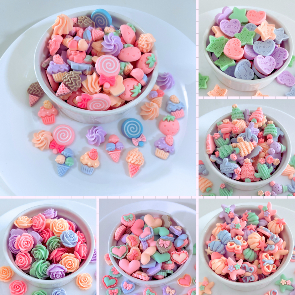 ตุ๊กตาเรซิ่น การ์ตูน 3D อุปกรณ์DIY ชุด 100ชิ้น