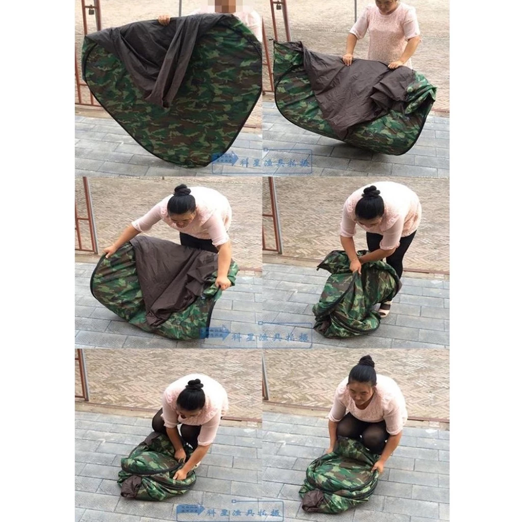 เต็นท์สปริงโยนกางอัตโนมัติ ลายพราง ขนาด 200x200x150 ซม สำหรับ 3-4 คน thumbnail 9