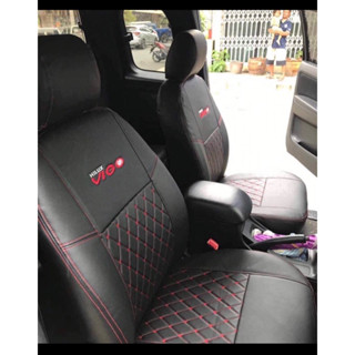 หุ้มเบาะตรงรุ่น REVO สี่ดำ ลาย 5 D. รุ่น4 ประตูตรงรุ่น ใส่สว…