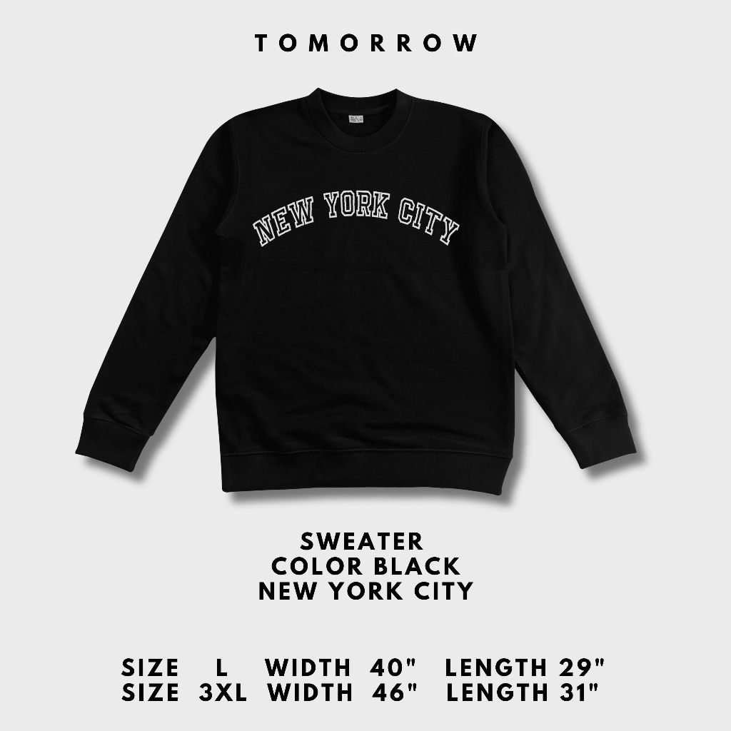 TOMORROW-เสื้อแขนยาว Sweater รุ่น T-5005 NEW YORK CITY