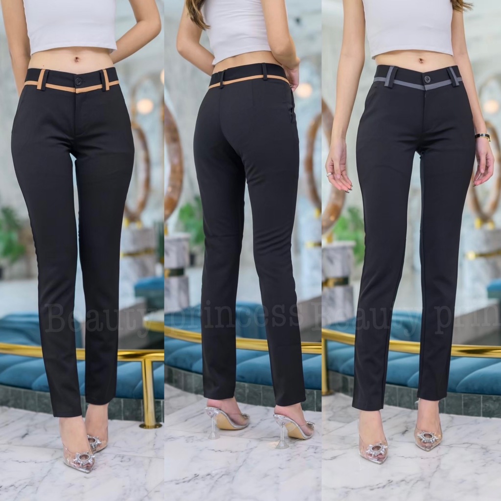 กางเกงทำงานผ้านาโนเอวต่ำป้ายwinner