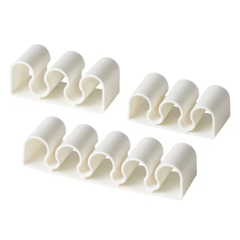 IKEAshopping IKEA KALKSTUFF คาลค์สตัฟฟ์ ที่เก็บสายไฟ 3 ชิ้น, ขาว