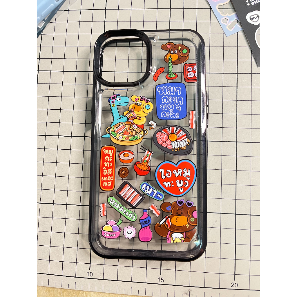 เคสโทรศัพท์ IPHONE APPLE เคสติดสติ๊กเกอร์ เคลือบเรซิ่น สติ๊กเกอร์แบบแผ่น เรทB