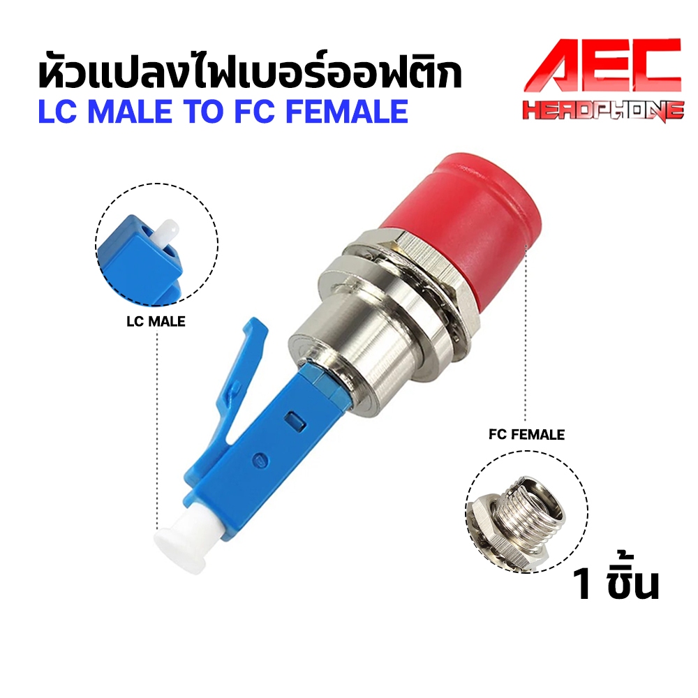 ตัวแปลง หัวแปลง ไฟเบอร์ ออฟ ติก FC-LC ต่อตรง LCตัวผู้/FCตัวเมีย (UPC) LC Male-FC