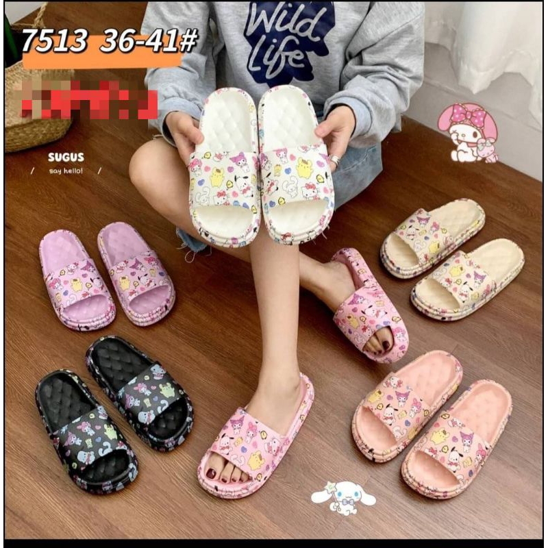 Sugus รองเท้าแตะ นิ่มมาก น่ารัก Sanrio พื้นโซฟา ขนาดปกติ เบอร์36-41