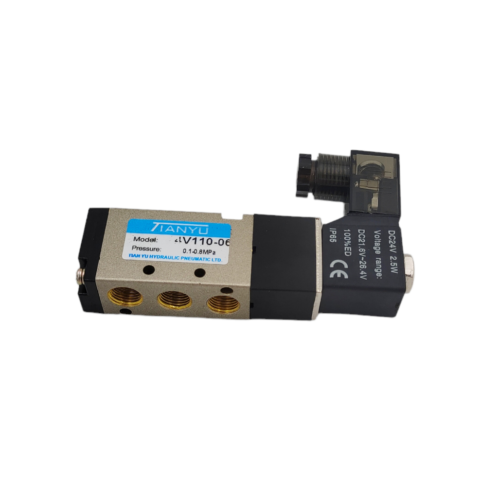 4V110-06 Solenoid valve โซลินอยด์วาล์วลม วาล์วไฟฟ้าสำหรับลม ขนาด 1/8" 1หุน Volts:24V,220V Pressure:0.1-0.8mMpa พร้อมส่ง