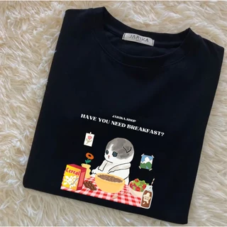 Jarikashop - เสื้อยืดลาย Breakfast cereals( งานป้าย.. Jarika ) ( จ217 )