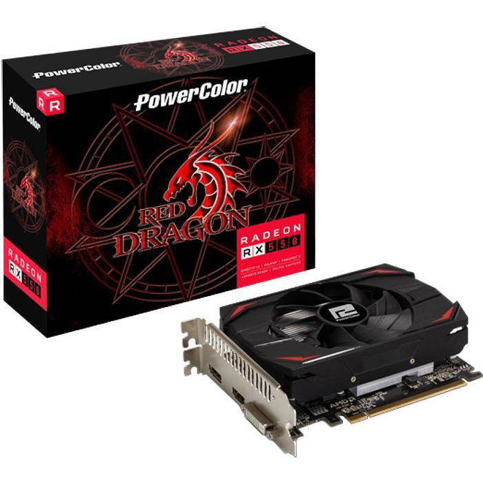 POWER COLOR RX550 RED DRAGON V2 OC 4GB DDR5