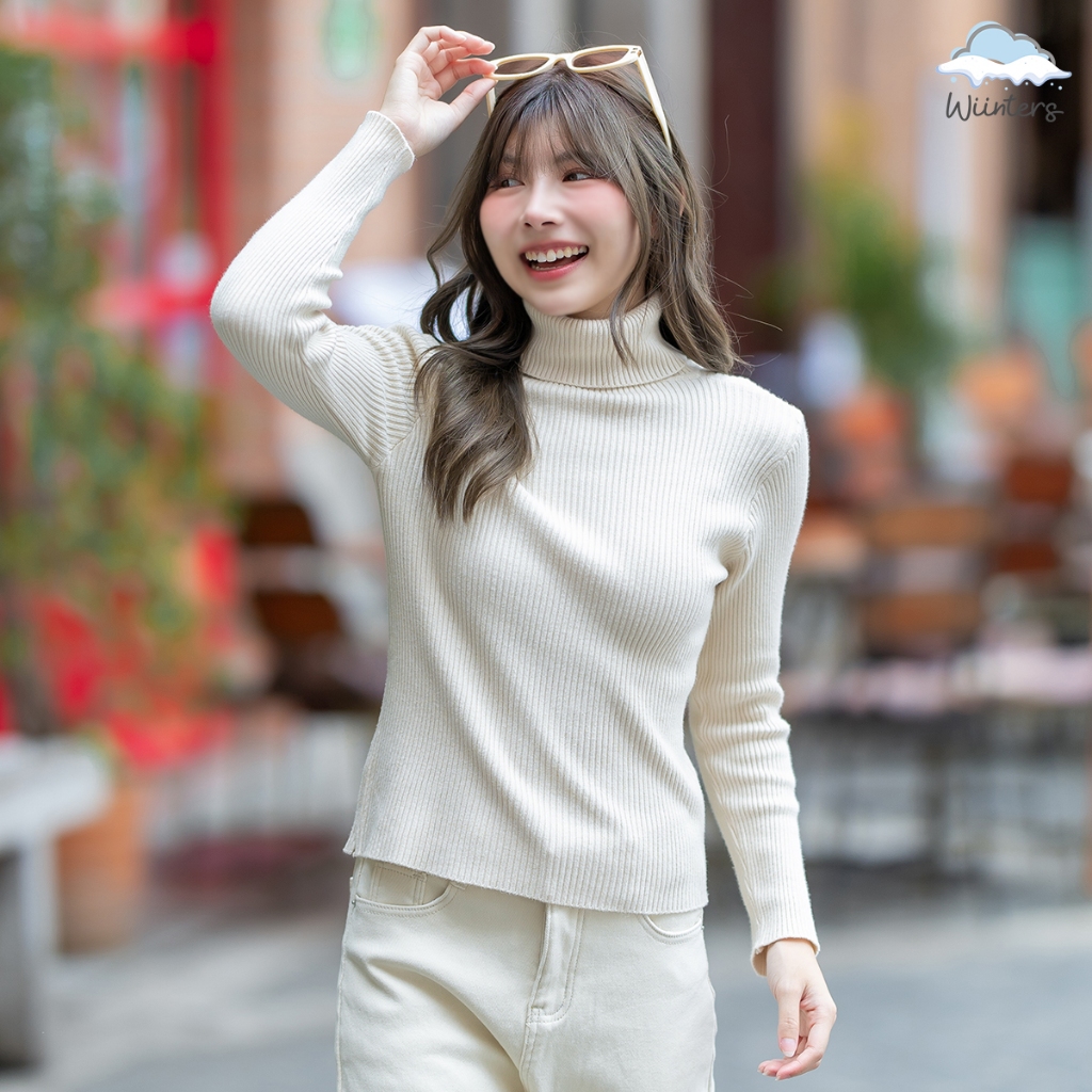 [ Basic Turtleneck Sweater ] 12 สี I เสื้อไหมพรมคอเต่า เสื้อคอเต่า รัดรูป นุ่ม กันหนาว