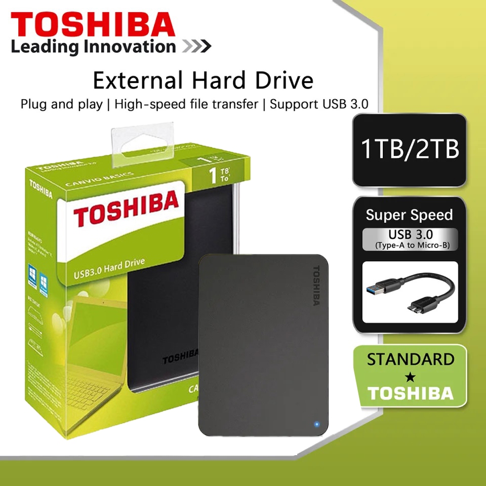 รุ่นใหม่ external harddisk 1tb/2tb ฮาร์ดดิสก์ hdd external ฮาร์ดดิสพกพา รับประกัน 3 ปี