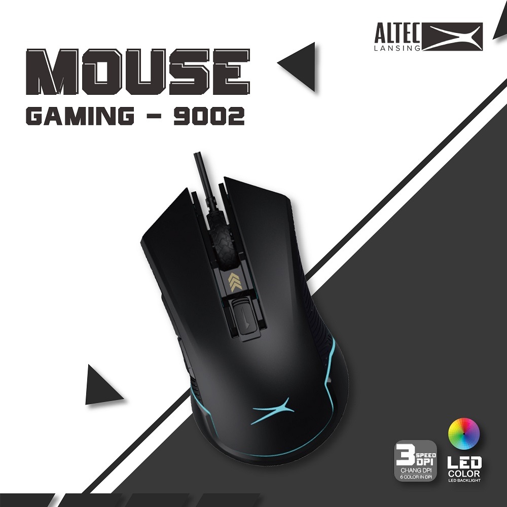 Altec lansing Gaming Mouse ALGM9002 เม้าส์เกมมิ่ง เม้าส์เล่นเกมส์แบบมีสายและไร้สาย