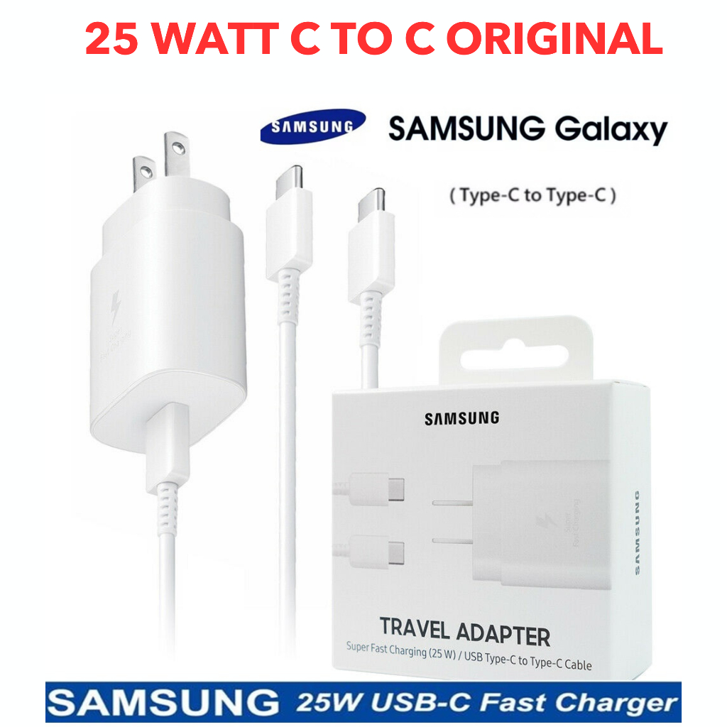 ชุดชาร์จเร็ว Samsung Super Charge 25W สายชาร์จ C To C 5A ตรงรุ่น A80 A51 A71 A73 A74 Note9 Note10  A70S A80