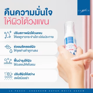 2 ชิ้น La Peach เซ็ตคู่ ครีมลดเหงื่อ ระงับกลิ่นกาย + เซรั่มบำรุงผิวใต้วงแขน
