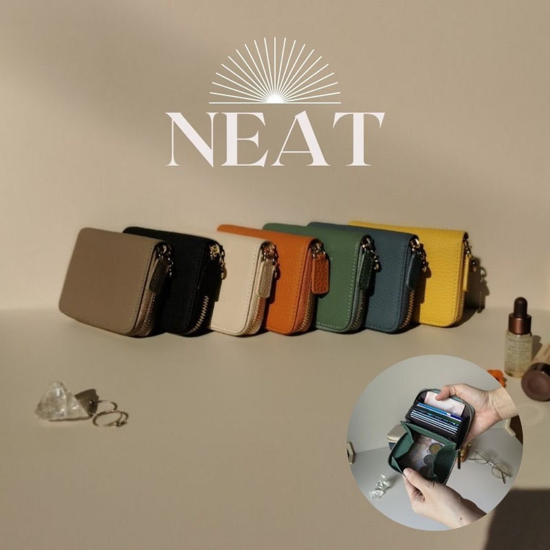 กระเป๋าสตางค์ รุ่นกระทัดรัด รุ่น NEAT หนังวัวแท้ See&Co กระเป๋าสตางค์ใบสั้น