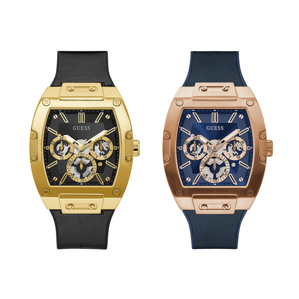 Guess นาฬิกาข้อมือผู้ชาย สายหนัง รุ่น GW0202G1,GW0202G4