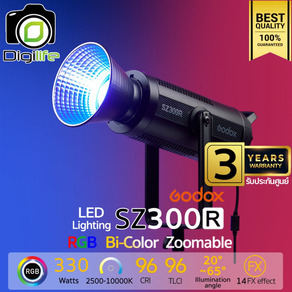 Godox LED SZ300R RGB Zoomable 330W Bi-Color 2500K-10000K Bowen Mount - รับประกันศูนย์ Godox Thailand