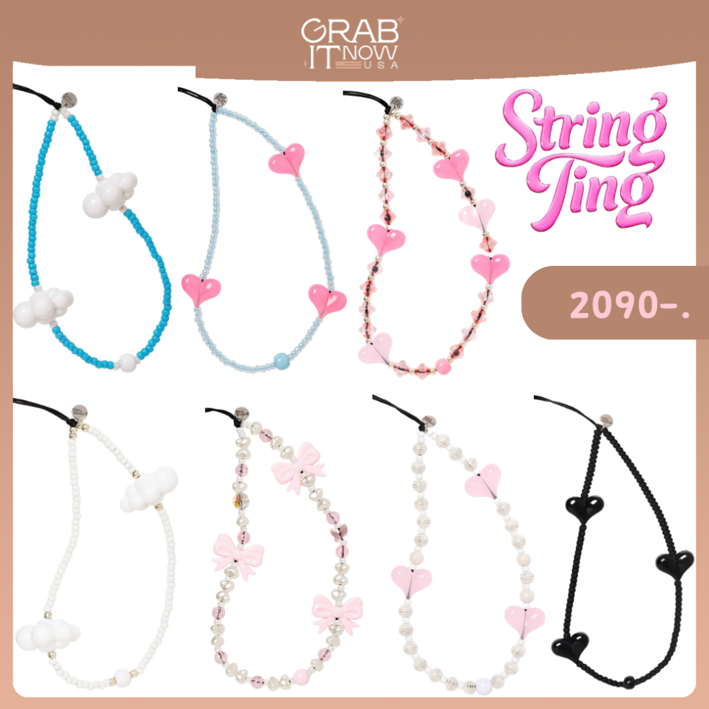 Pre String Ting Wristlet สายคล้องโทรศัพท์ของแท้จาก UK มีหลายแบบให้เลือก วัสดุดี ไม่ก๊องแก๊ง grabitnow_usa
