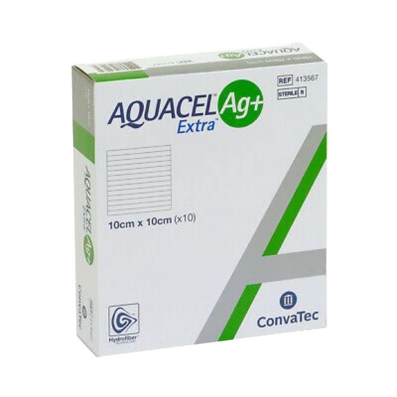 Aquacel Ag+ Extra ขนาด 5cmx5cm (1 กล่อง 10 แผ่น)