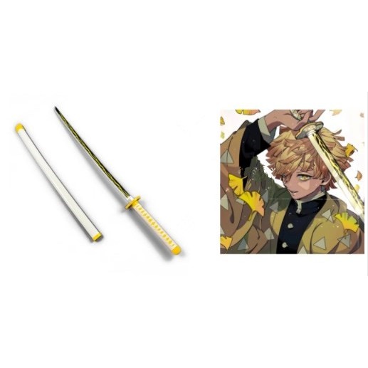 Cosplay Sword Kimetsu no Yaiba Sword Agatsuma Zenitsu 104cm cos swprd Adult and Children's Gift