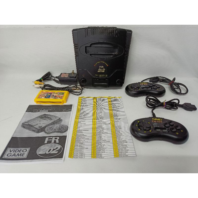 Family Computer FR202 Ex ดำC ชุดไฟไทยพร้อมเล่น มาพร้อม ตลับเกมรวม150เกมไม่ซ้ำ