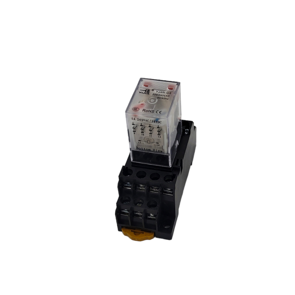 YJ4N-GS(MY-4N)&PYF-14A-E RELAY&SOCKET รีเลย์พร้อมขารีเลย์ 14ขา 5A Contact: 4NO 4NC Volts: 12VDC 24VD