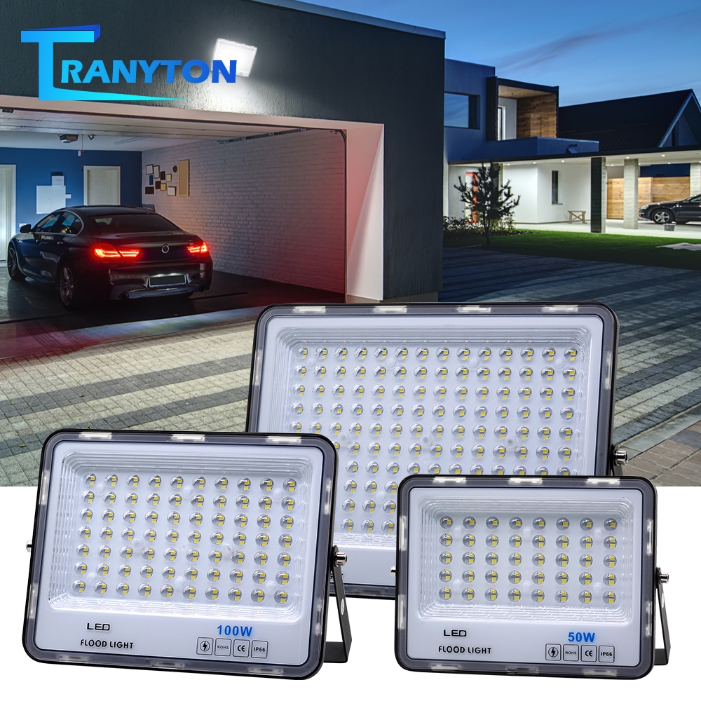 DOB Floodlight ฟลัดไลท์ ไฟLED 50W/100W/200W/300W LED 2835 ไฮไลต์ชิป IP66 กันน้ำ LED FORD LIGHT 6500K ไฟสีขาว LED ไฟ LED