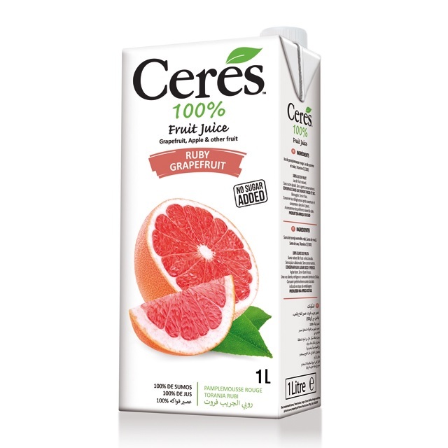 Ceres Ruby Grapefruit Juice 1L - 100% Natural, No Added Sugar