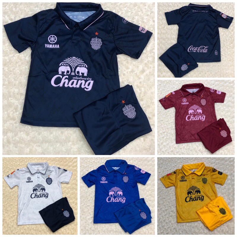 ชุดบอลเด็ก บุรีรัมย์ยูไนเต็ด Kids คอปก ฤดูกาลใหม่2024 ชุดกีฬาเด็กทีม เสือ+ กางเกง