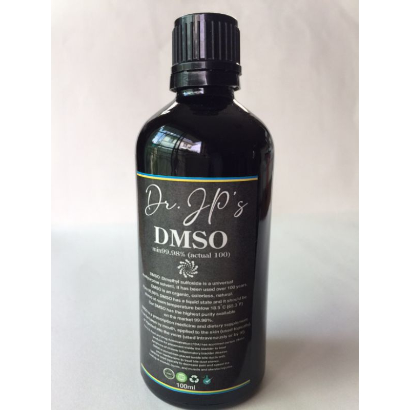DMSO dimethyl sulfoxide(ไดเมทิลซัลฟ๊อกไซด์)ขวดแก้วจุกหยด 100ml.