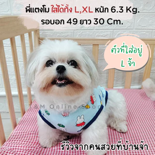 เสื้อยืดสัตว์เลี้ยง เสื้อสัตว์เลี้ยง ผ้าCotton ลายกระต่าย ลายหมี ผ้ายืดใส่สบาย ใส่นอนแอร์ได้ ส่งจากไทย T-009